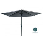 Parasol gris anthracite inclinable 3m aluminium et polyester - mobilier de jardin - parasol droit