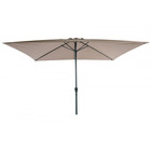 Parasol rectangulaire marron 2x3m aluminium et polyester avec manivelle - parasol droit - mobilier de jardin