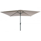 Parasol rectangulaire beige 2x3m aluminium et polyester avec manivelle - parasol droit - mobilier de jardin