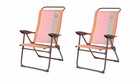 Lot de 2 fauteuils de camping 5 positions - o'camp - orange - dimensions : 70 x 62 x 105 cm