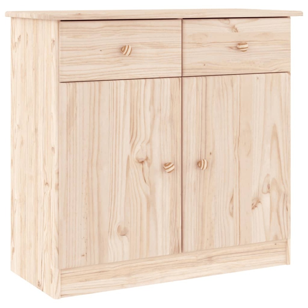 Buffet bahut commode armoire meuble de rangement organisateur cuisine salle de séjour salon 77 x 35 x 73 cm bois massif de pi