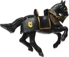Figurine cheval du chevalier en armure noire