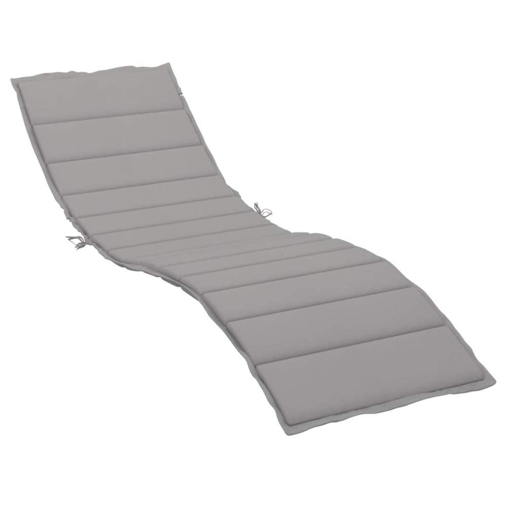 Coussin de chaise longue gris 200x50x3cm tissu oxford