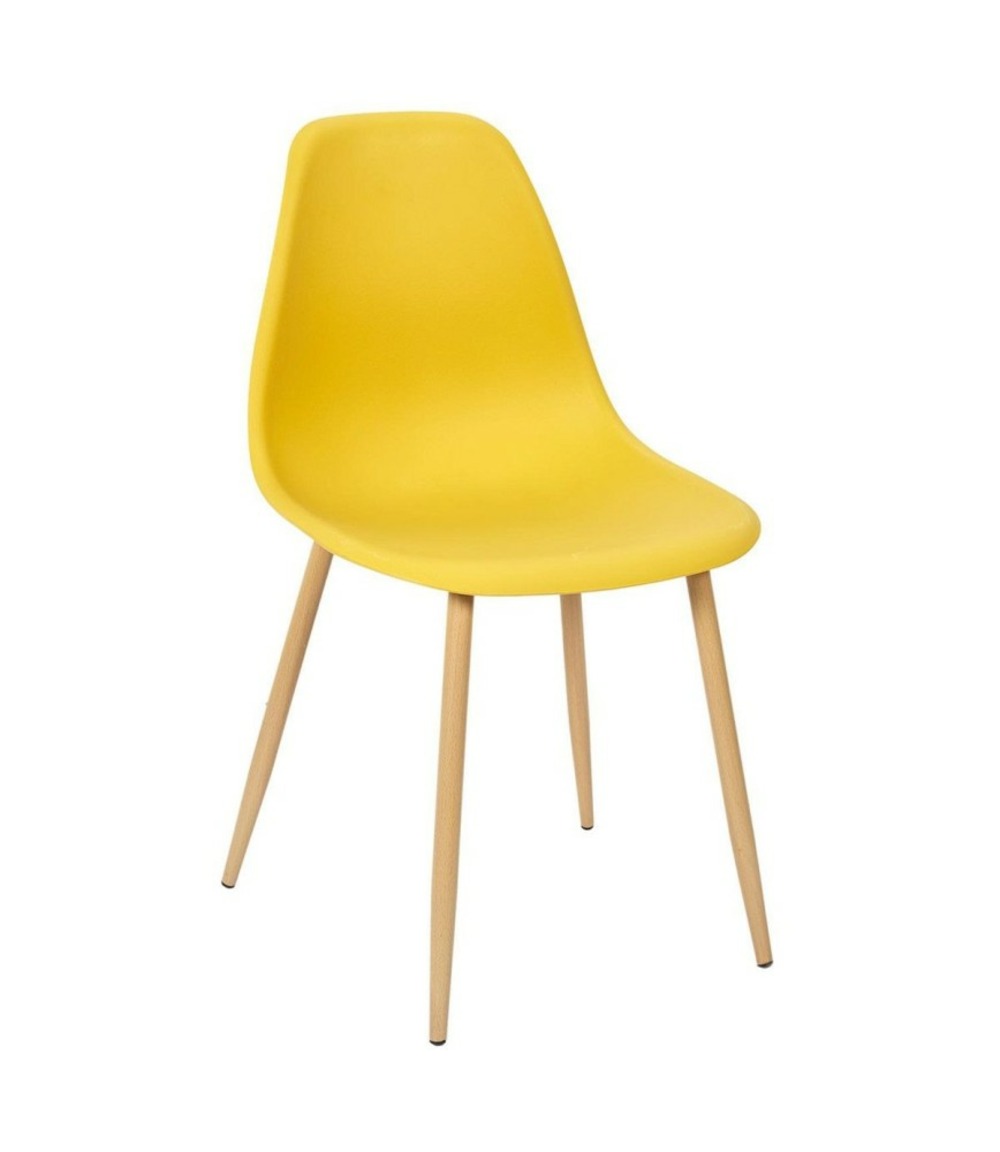 Chaise scandinave gustav pieds métal jaune