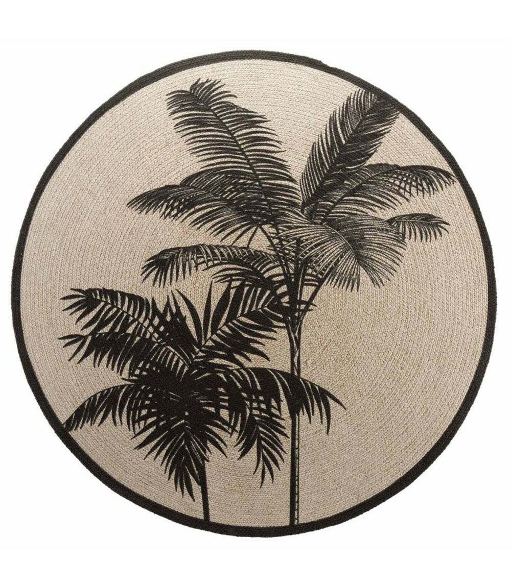 Tapis rond 120 cm tropic nature coton