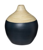 Vase en bambou hôtel bleu h29