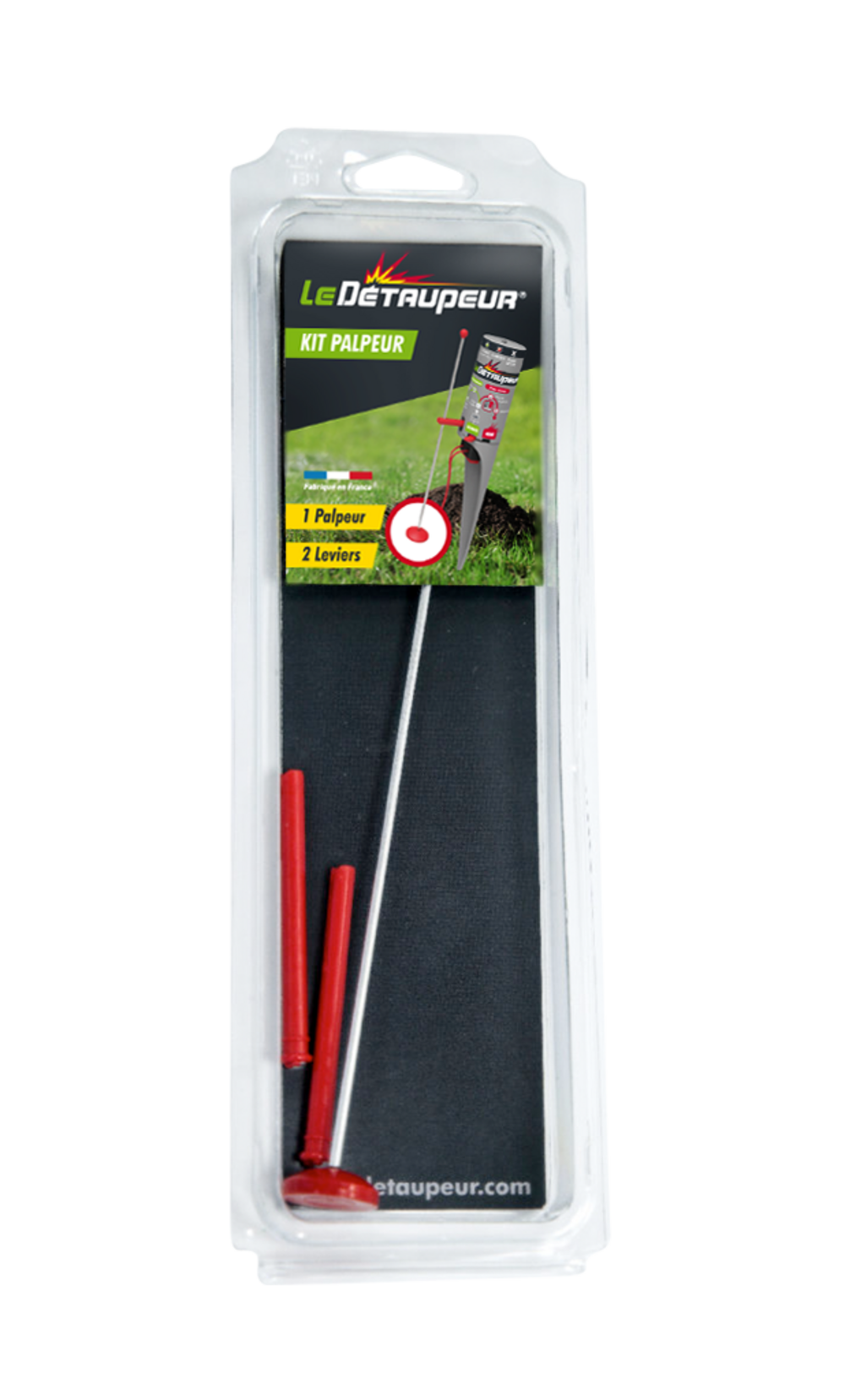 Kit anti piège taupes & campagnols - 2 tiges + 1 palpeur - utilisable sous la pluie en toute sécurité - système exclusif