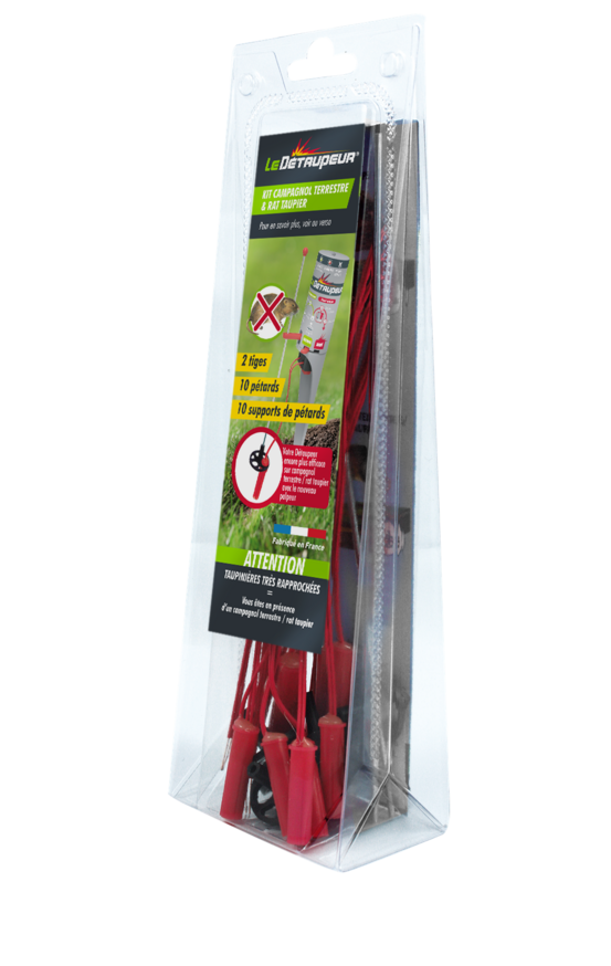 Kit campagnol terrestre / rat taupier 2 tiges + 10 pétards