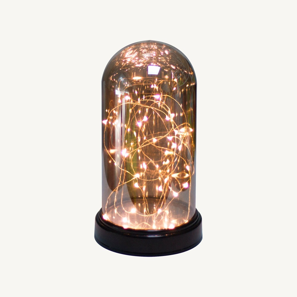 Cloche en verre lumineuse m - vitroled - chromex
