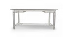 Table à manger bois cerusé blanc 180x90.5x81.5cm