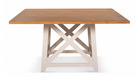 Table à manger bois blanc 150x150x77cm