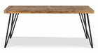 Table à manger bois métal marron 180x90x76cm - bois, métal