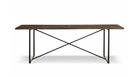 Table à manger bois métal marron 230x100x76cm - bois, métal