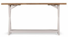 Console bois blanc césuré 150x40x74.5cm