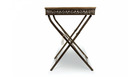 Table à manger bois fer forgé marron 61x61x81.5cm