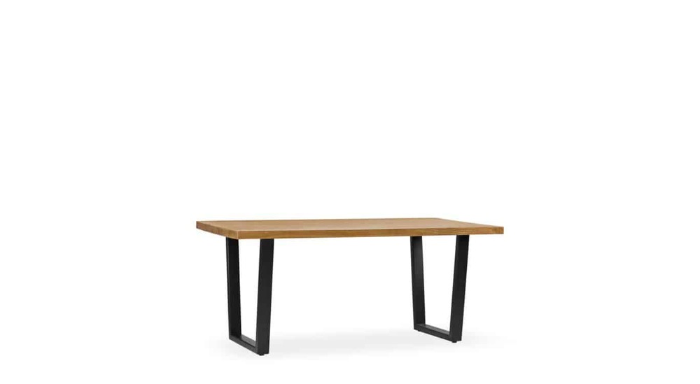 Table à manger bois metal marron 180x90x78cm - bois, métal