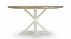 Table à manger ronde bois blanc césuré 150cm