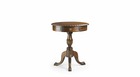 Console ronde 2 tiroirs bois bronze marron 60x60x70cm - bois, bronze
