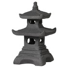 Décoration de jardin figurine pagode 30x30x50 cm anthracite