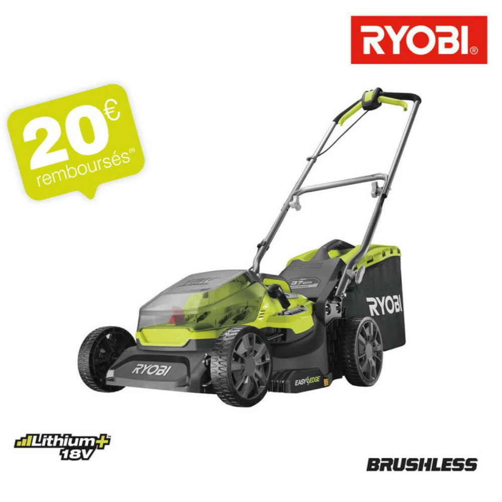 Tosaerba A Batteria Ryobi RY18LMX37A-150 - Taglio 37cm, Motore Brushless, Batteria 5.0Ah Inclusa - Foto 11