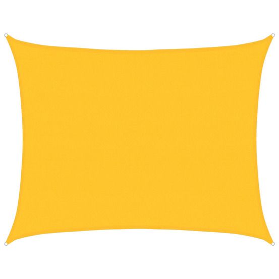 Voile d'ombrage 160 g/m² rectangulaire jaune 6x8 m pehd