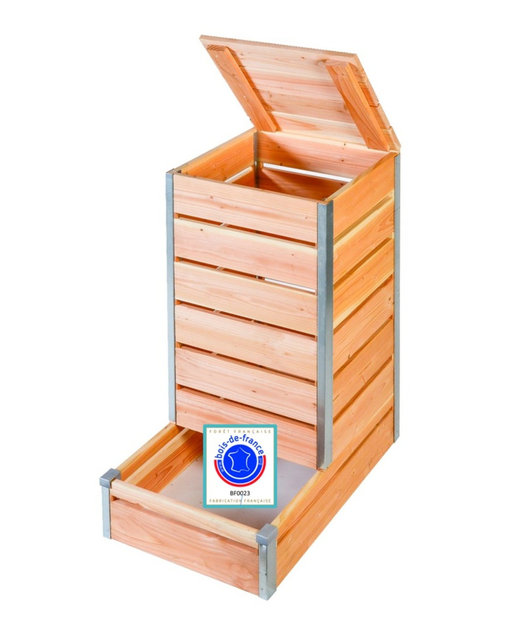 Composteur en bois avec accès direct, vente au meilleur prix
