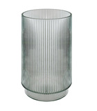Vase cylindrique en verre coloré h 25 cm