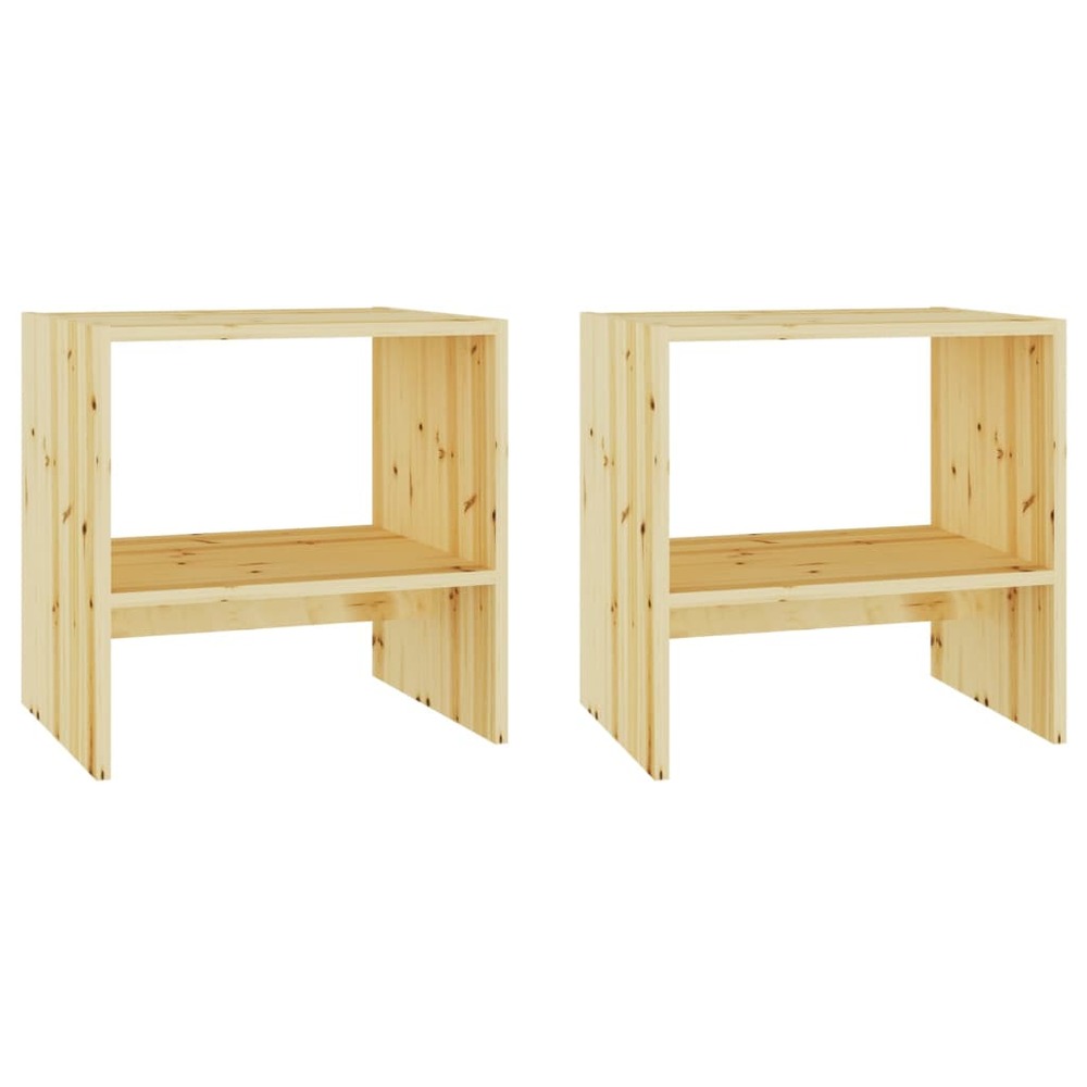 Tables de chevet 2 pcs 40x30,5x40 cm bois de sapin massif