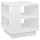 Table basse blanc 40x40x43 cm bois d'ingénierie