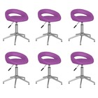 Chaises pivotantes à manger lot de 6 violet similicuir