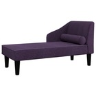 Chaise longue avec traversin violet tissu