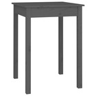 Table à manger gris 55x55x75 cm bois massif de pin