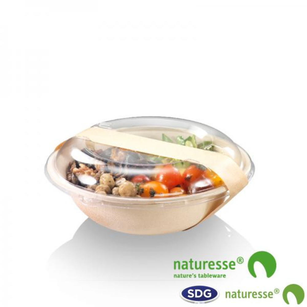 Bol rond pulpe de cellulose nature 900 ml - sdg - lot de 250