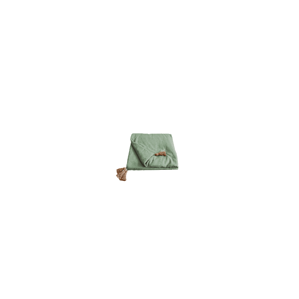 Édredon Panama Pompons Jute Noir 90x190 Cm - Couvre-lit Matelassé Chic Et Doux En Coton Indien