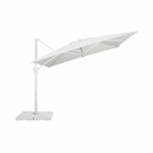 Parasol déporté carré 3x3m haut de gamme - falgos - blanc - parasol excentré inclinable. Rabattable et rotatif à 360°.
