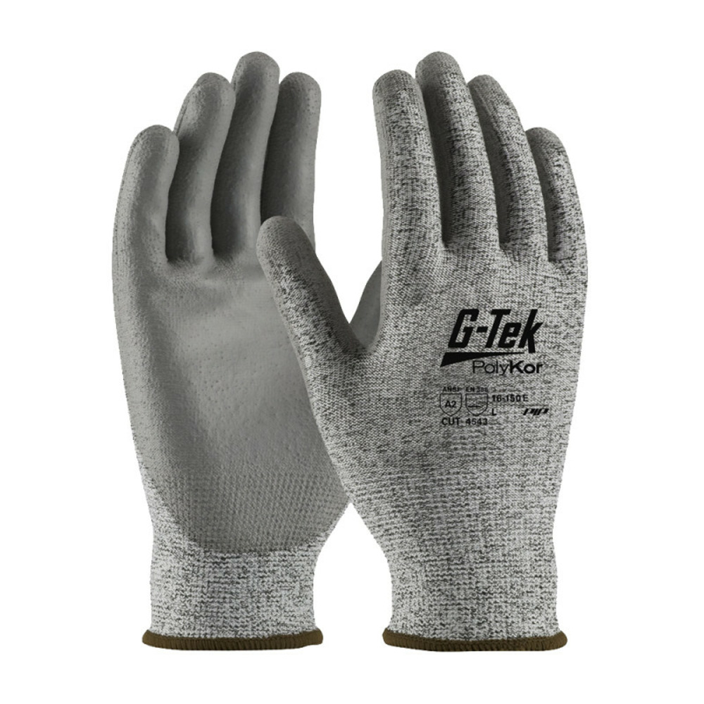 Gants anti coupure d g tek® polykor™ enduit polyuréthane gris t8 pip 16 560e 8