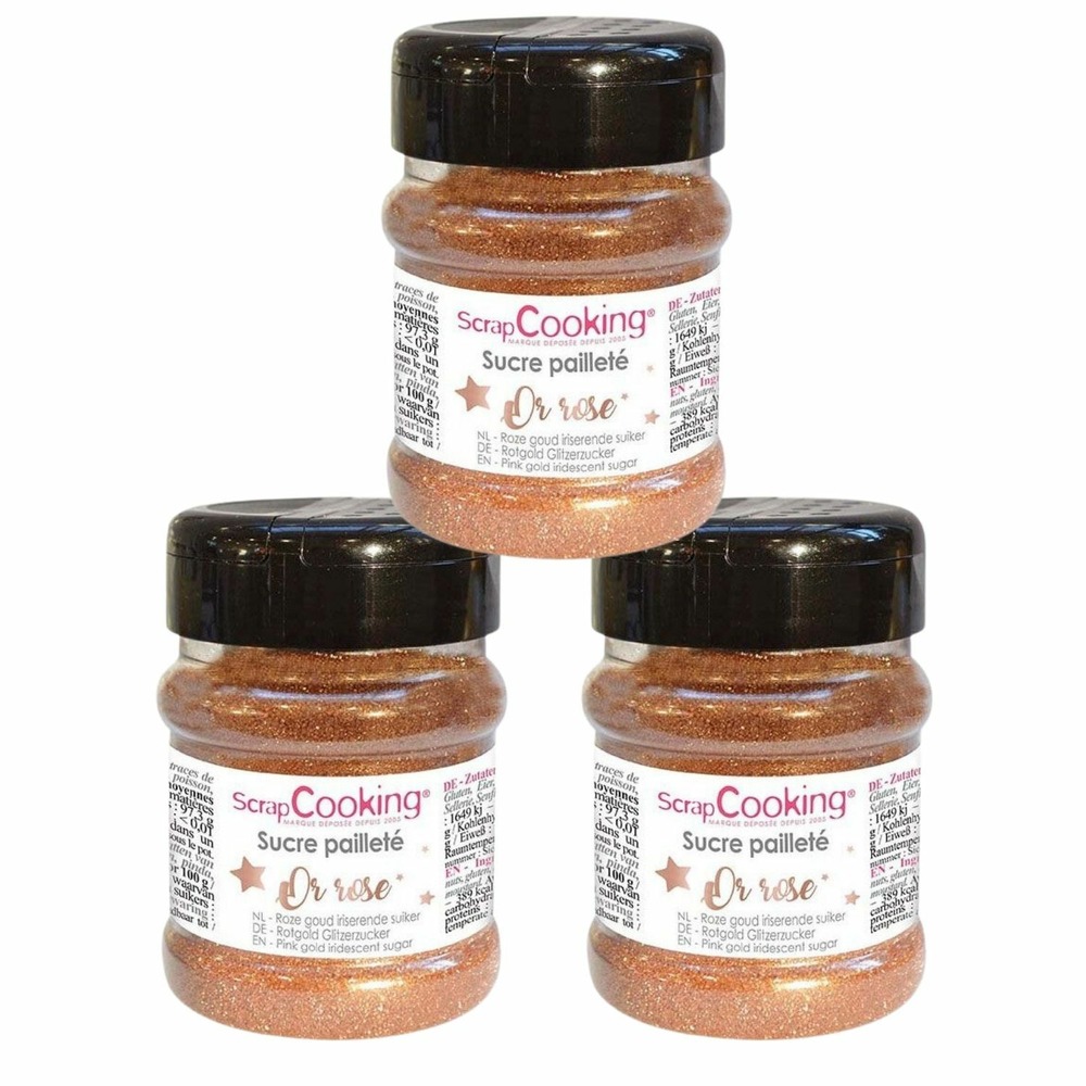 Sucre pailleté or rose 480 g