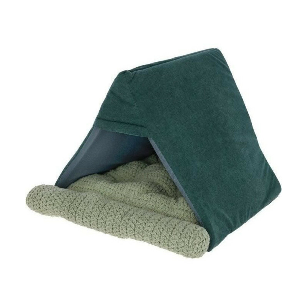 Couchette pour chats - kerbl - anne - 45 x 40 x 34 cm - vert