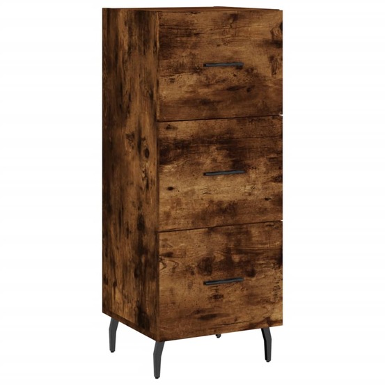 Buffet bahut commode armoire meuble de rangement organisateur cuisine salle de séjour salon 34,5 x 34 x 90 cm bois d'ingénier