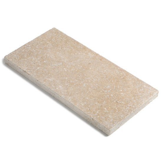 Dessus de marche pierre d'egypte beige 60x30x3 cm bord droit (à l'unité) - ro'ma nature