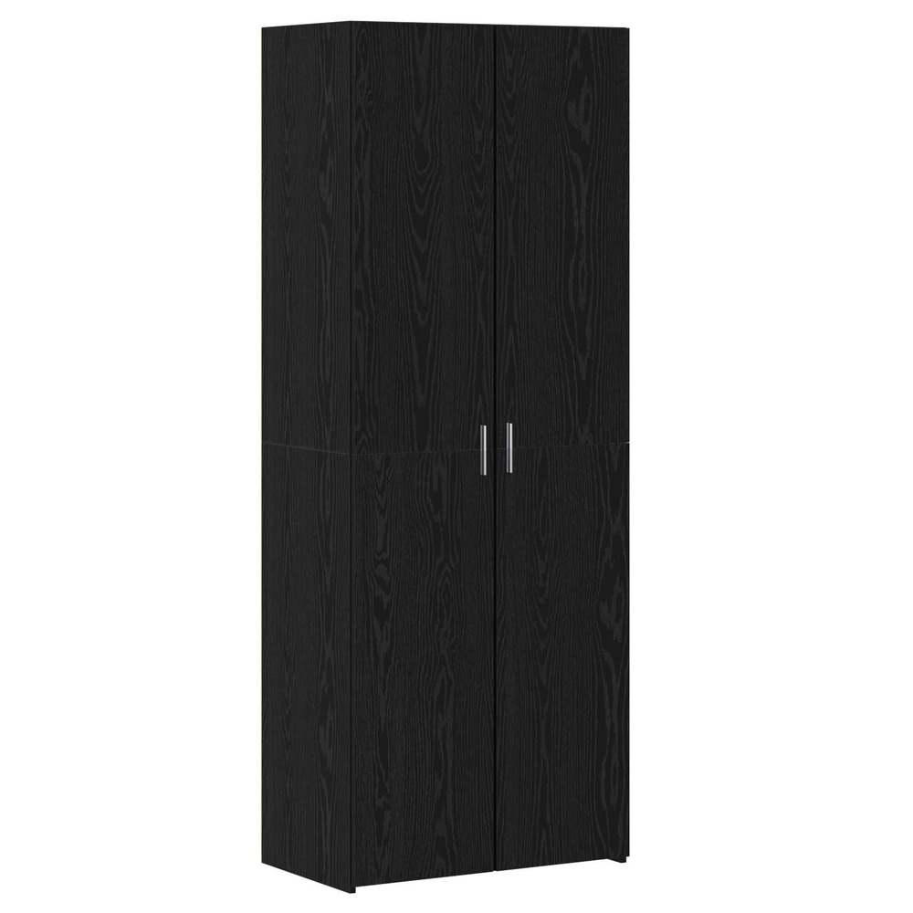 Haut armoire chêne noir 70 x 42.5 x 185 cm bois d'ingénierie