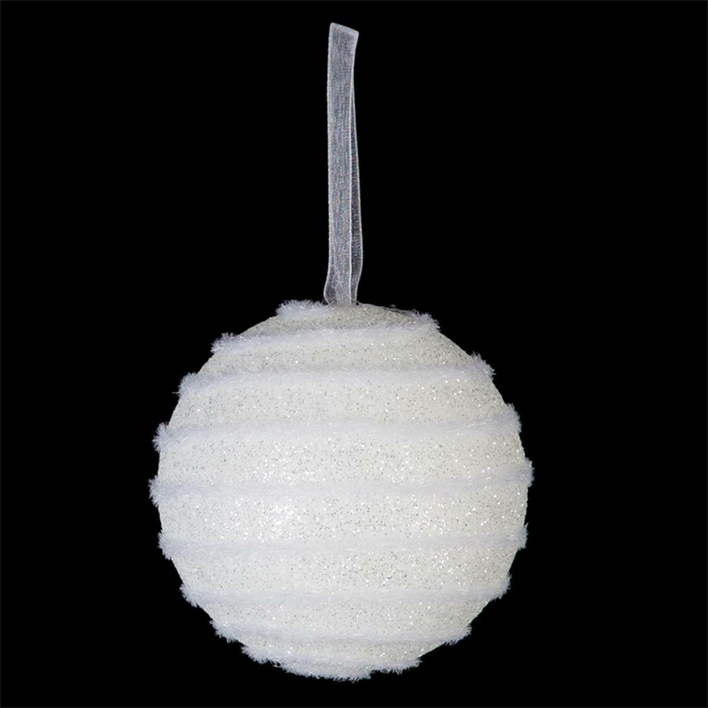 Boule pailletée d.8cm polystyrène assorti