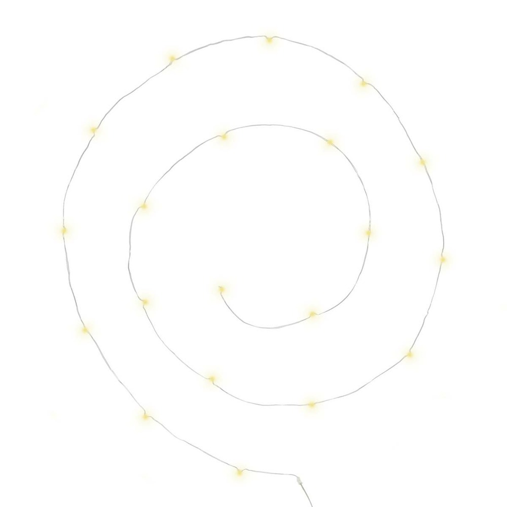 Guirlandes - 20 micro led - argent - blanc chaud - l190 cm