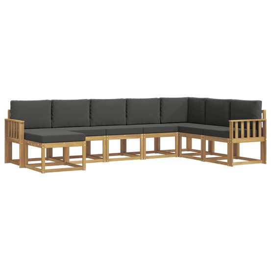 Ensemble de canapés d'extérieur 8 pc blanc et anthracite