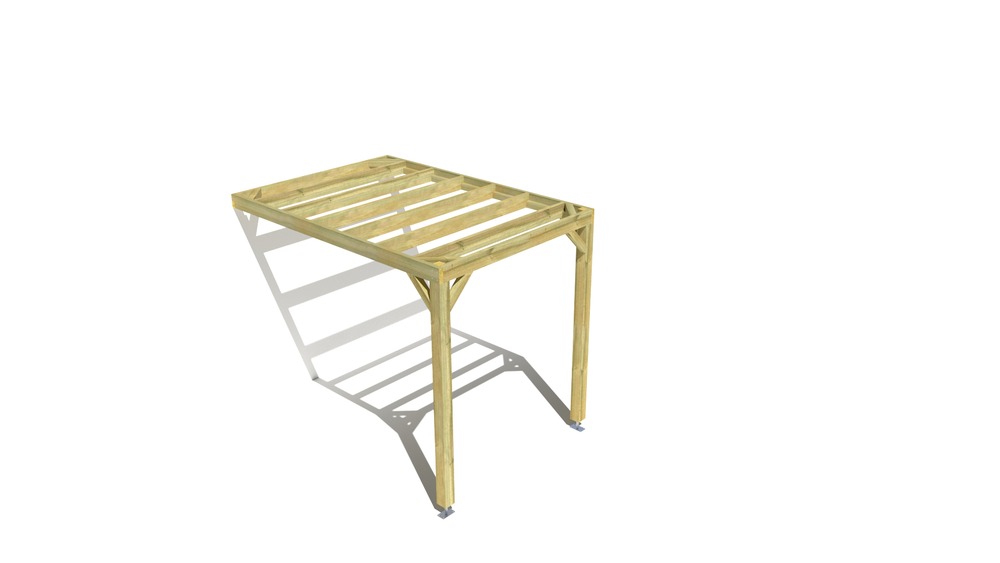 Pergola bois • 2m x 3m • adossée • sens largeur • livraison comprise