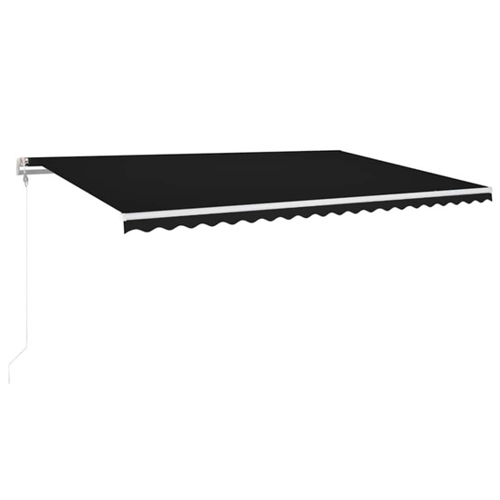 Auvent automatique et capteur de vent/led 500x300 cm anthracite