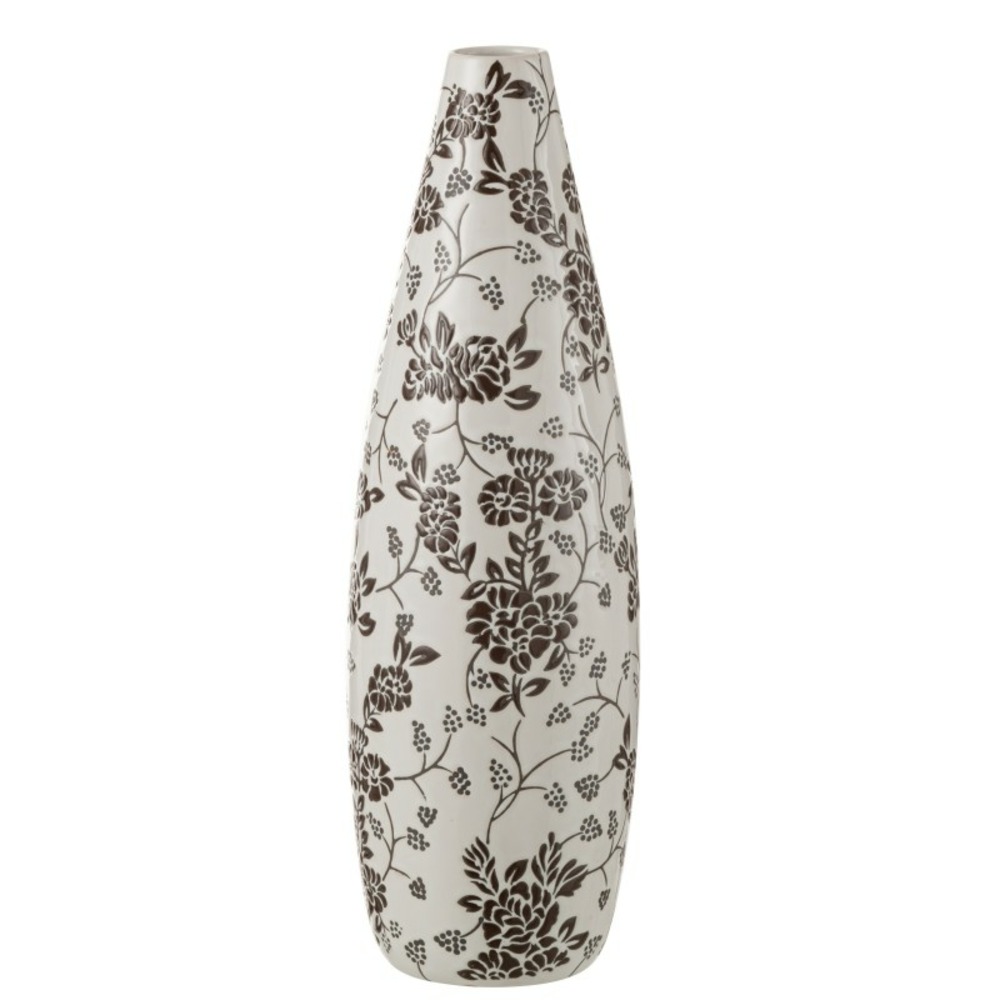 Vase en porcelaine multicouleur 16.5x16.5x53 cm