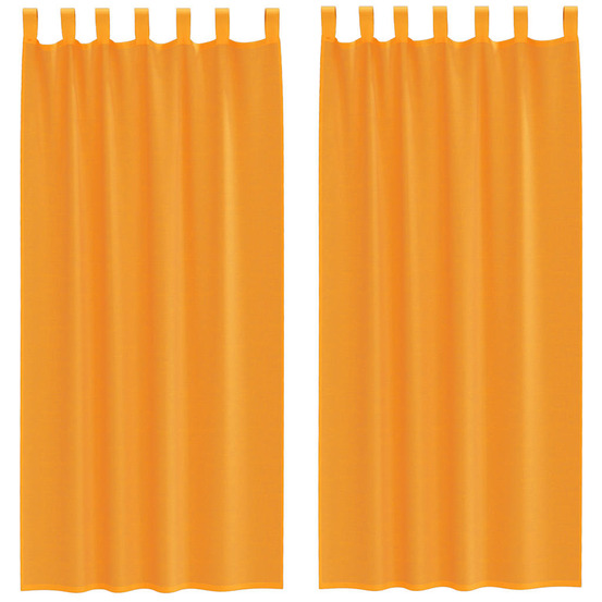 Rideaux en voile avec boucles 2 pcs orange 140x245 cm