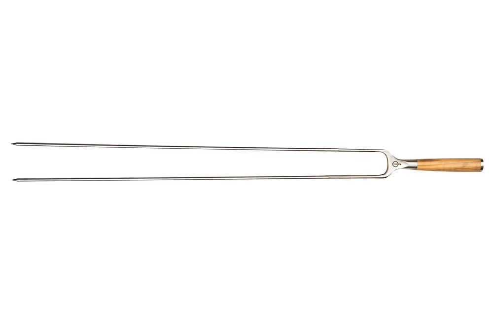 Forged churrasco olive brochette fourche 70cm