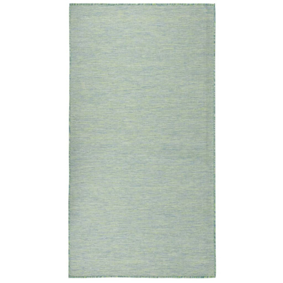 Tapis à tissage plat d'extérieur 140x200 cm turquoise